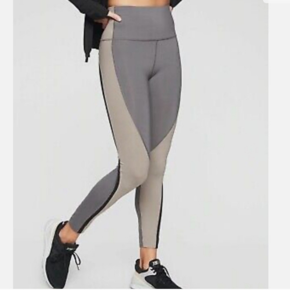 Athleta Spar color-block gray 7/8 leggings